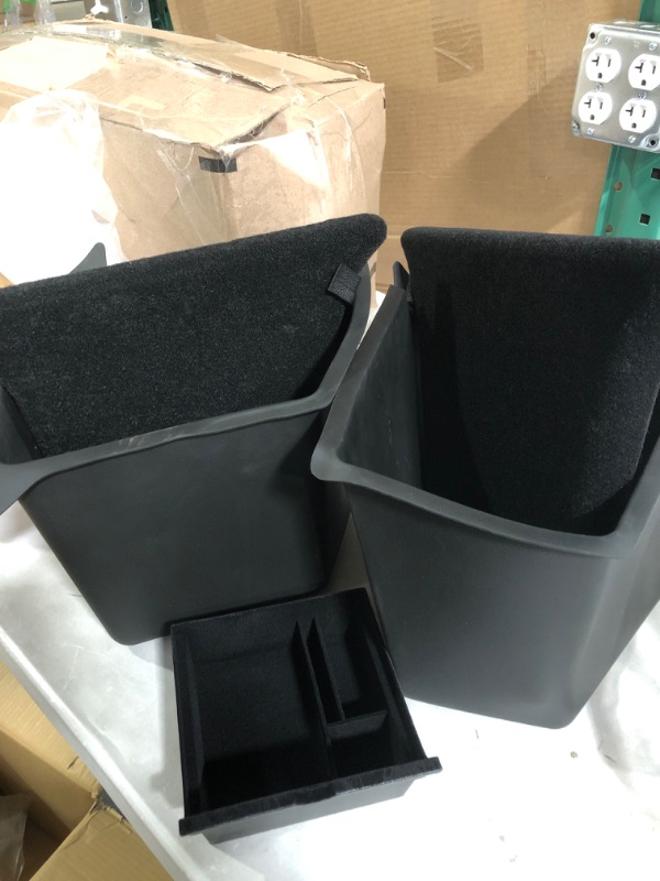Photo 1 of TAPTES Tesla Model Y Trunk Storage Bins with Lids, Waterproof Trunk Side Bins Protector Packets Tray Bin For 2022 2021 Model Y Accessories 5 Seater, with Flocked Center Console Organizer Tray
17 x 13 x 9 in