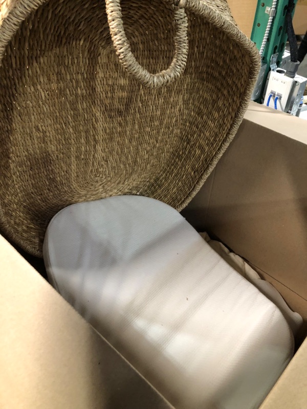 Photo 1 of Bebe BASK Premium Baby Changing Basket - Organic Seagrass Moses Basket - Luxury Leaf Liner 