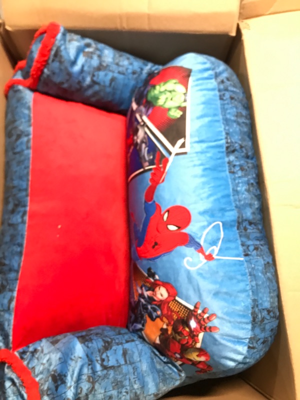 Photo 2 of **SEE NOTES**
Marvel Avengers Cozy Double Bean Bag Sofa Chair with Sherpa Trim Blue Large