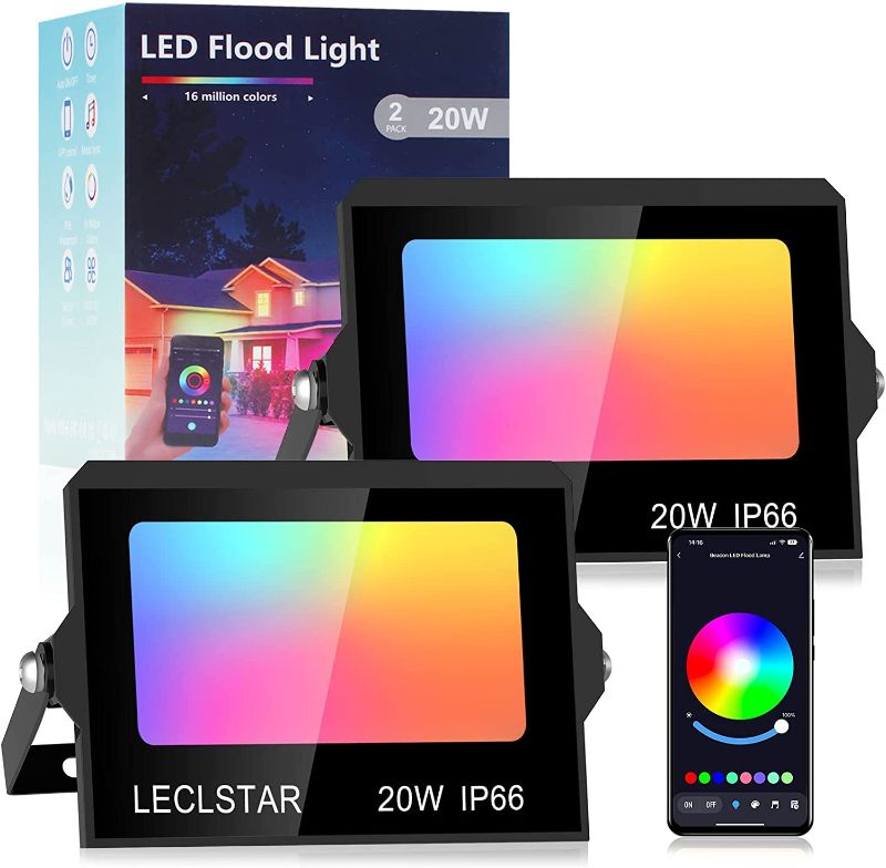 Photo 1 of Outdoor Lights RGBW Flood Lights- Landscape Lighting with Bluetooth