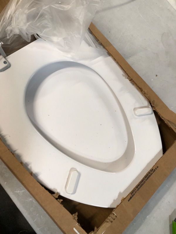 Photo 3 of Bemis 1500EC 390 Lift-Off Wood Elongated Toilet SEAT, Cotton White