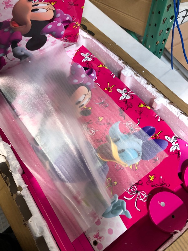 Photo 4 of Delta Children Interactive Wood Toddler Bed, Disney Minnie Mouse + Serta Perfect Slumber Dual Sided Recycled Fiber Core Toddler Mattress (Bundle) Minnie Mouse Toddler Bed + Mattress