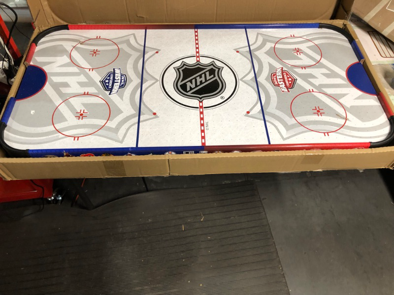 Photo 1 of 48" Mid-Size NHL Rush Indoor Hover Hockey Game Table; Easy Setup, Air-Powered Play with LED Scoring, Black