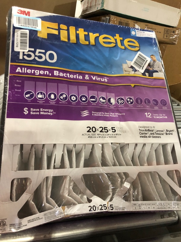 Photo 1 of 3M Filtrete Ultra Allergen Healthy Living Deep Pleat Furnace Filter