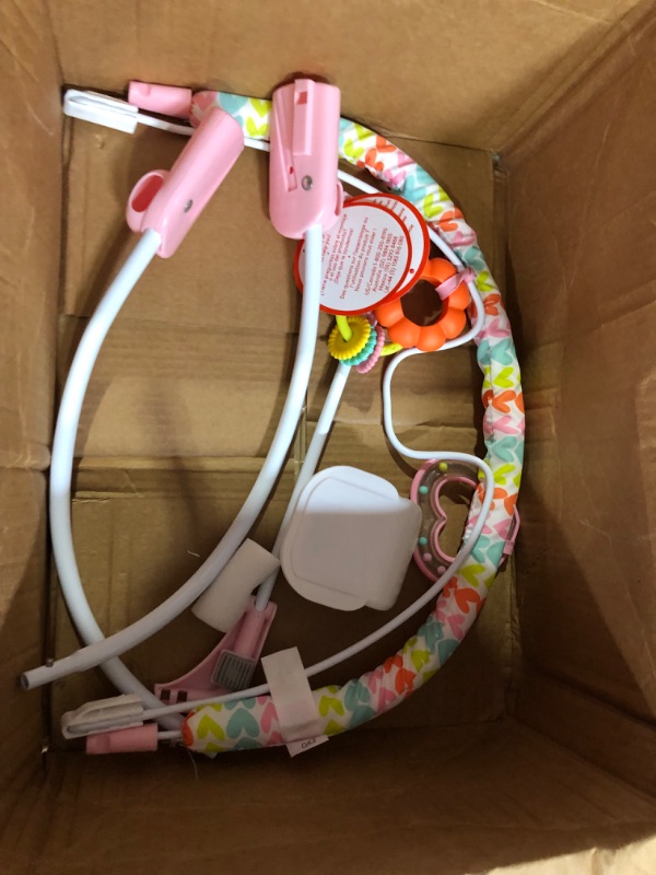 Photo 4 of Bright Starts Fanciful Fantasy Unicorn 3-Point Harness Vibrating Baby Bouncer with -Toy bar