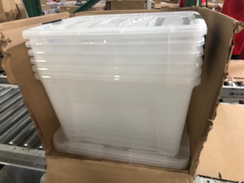 Photo 5 of [dmg] IRIS USA 70 Quart WEATHERPRO Plastic Storage Boxes 3 pack [stock img similar]