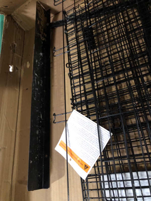 Photo 2 of **USED** Amazon Basics Foldable Metal Wire Dog Crate with Tray, Single or Double Door Styles 42" Single Door w/ Divider Crate