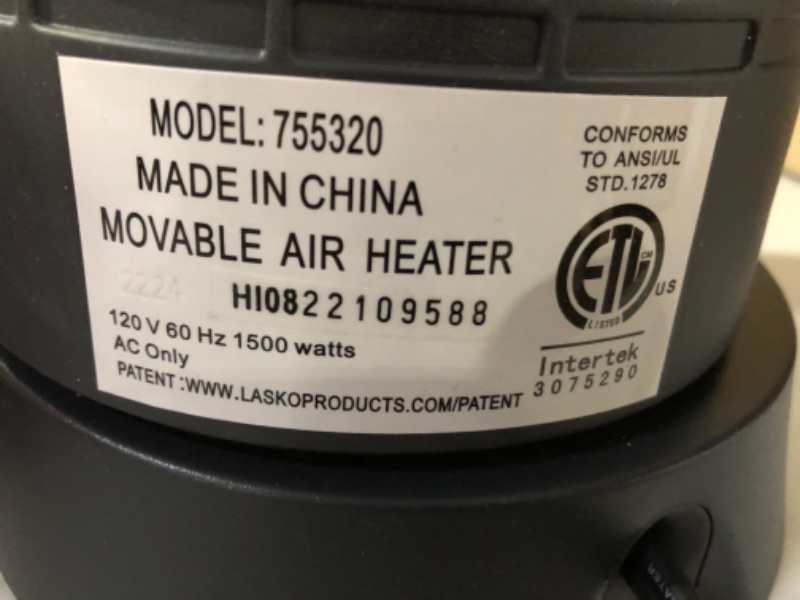 Photo 1 of **USED** Lasko Oscillating Digital Ceramic Tower Heater for Home with Adjustable Thermostat