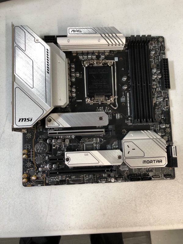 Photo 2 of MSI MAG B660M Mortar WiFi DDR4 Gaming Motherboard (mATX, 12th Gen Intel Core, LGA 1700 Socket, DDR4, PCIe 4, 2.5G LAN, M.2 Slots, Wi-Fi 6) mATX MAG B660M MORTAR WIFI DDR4