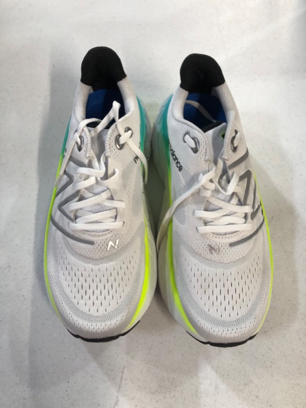 Photo 3 of New Balance Men's Fresh Foam X More V4 Running Shoe 8.5 White/Electric Teal