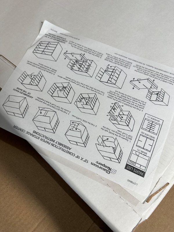 Photo 2 of Classroom Keepers 12" x 18" Construction Paper Storage, 10-Slot, White, 17"H x 27"W x 19"D