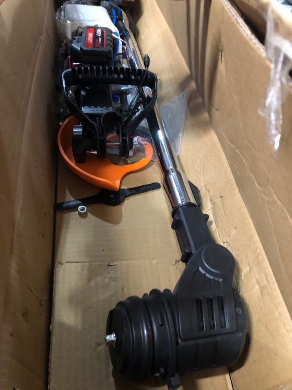 Photo 2 of **ASSEMBLY REQUIRED** Weed Wacker, 21V Electric Cordless Weed Eater with 3 Types Blades and 4Ah Battery Powered, Lawn Trimmer for Garden and Yard