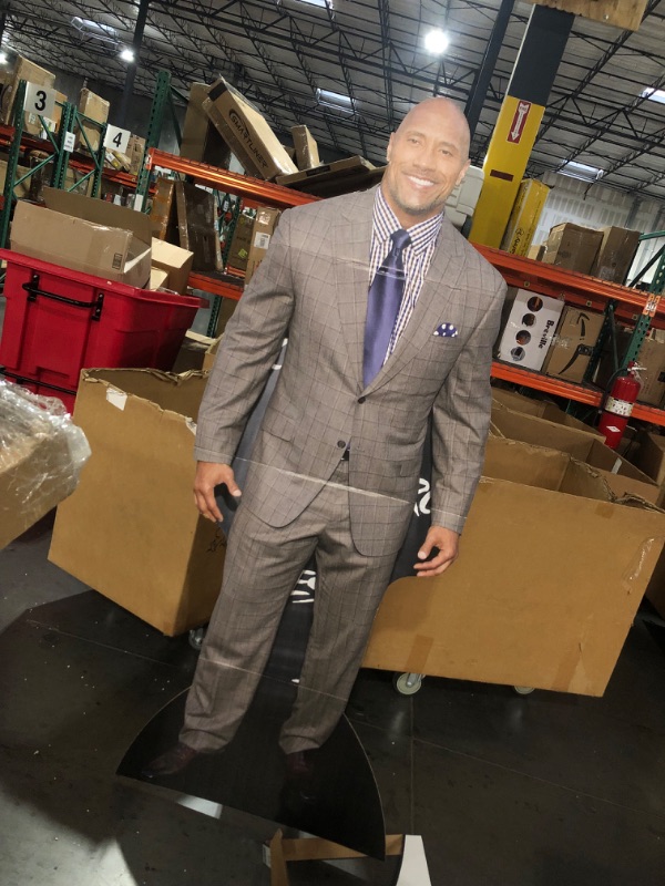 Photo 2 of Star Cutouts, Dwayne Johnson in Suit, Cardboard Cutout Stand-Up, Celebrity Life-Size Stand-In - 77" x 31"