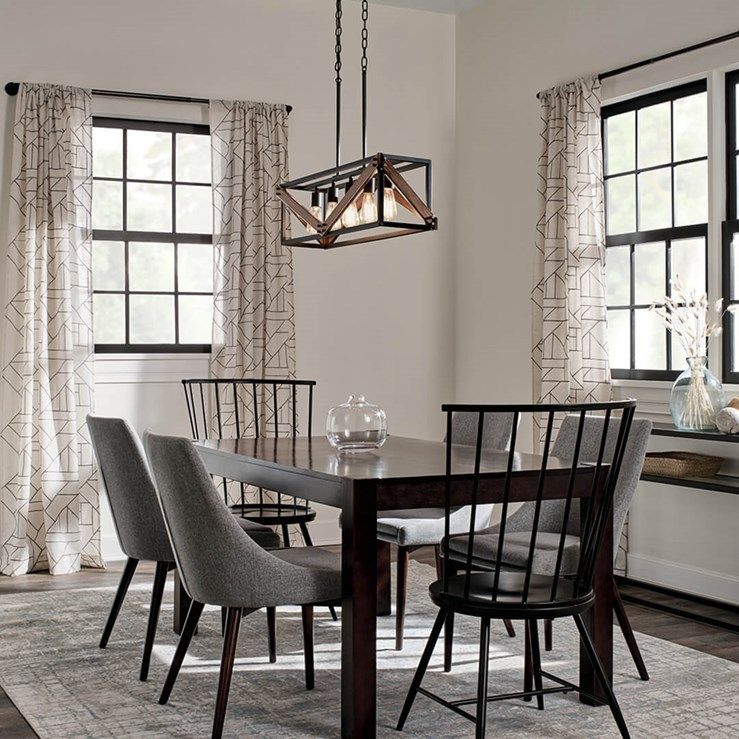 Photo 1 of (PARTS ONLY)
Kichler Barrington 5-Light Distressed Black Farmhouse Dry rated Chandelier
