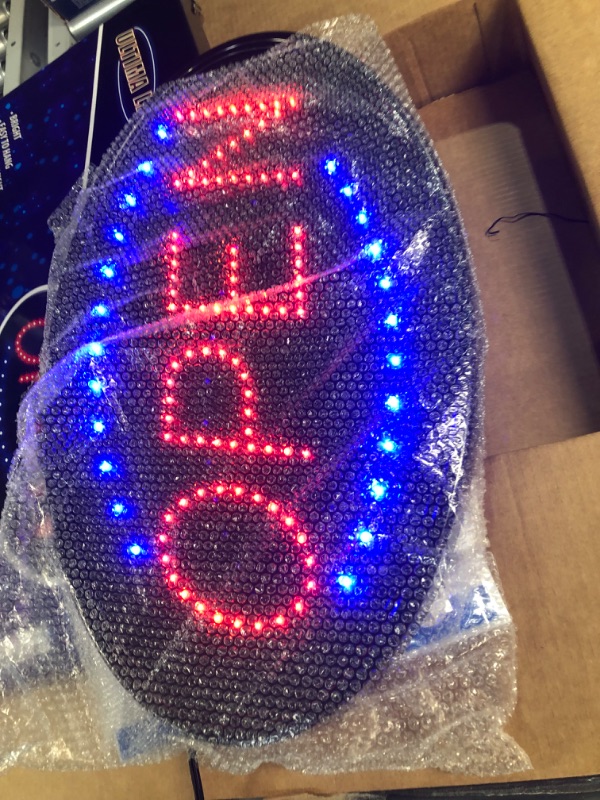 Photo 3 of Ultima LED Neon Open Sign for Business: Jumbo with Flashing Mode – Large Indoor Electric Light up Sign for Stores (23 x 14 in) 