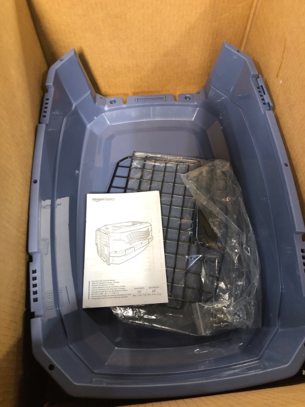 Photo 1 of Amazon Basics Two-Door Top-Load Hard-Sided Pet Travel Carrier Two-Door Top-Load 23-Inch