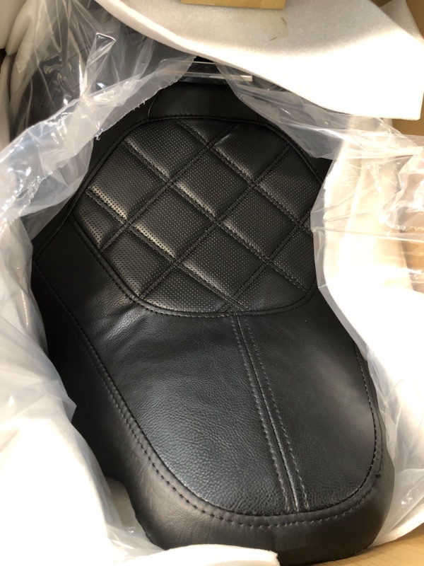 Photo 1 of Low-Profile Two-Piece 2-Up Rider Passenger Pillion Leather Seat For Harley Touring Road King