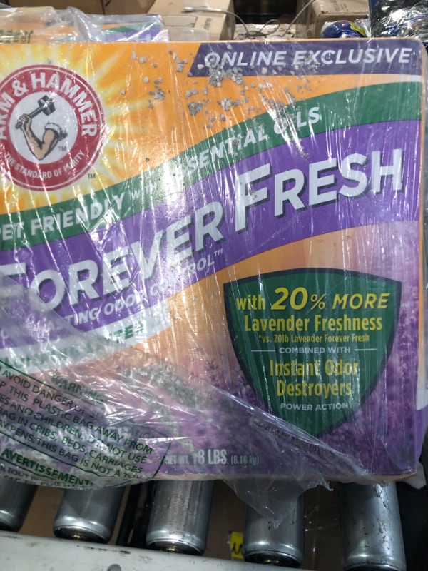 Photo 2 of Arm & Hammer Forever Fresh Clumping Cat Litter Lavender Multicat 18lb with 20% More Lavender Freshness Pet Friendly with Essential Oils