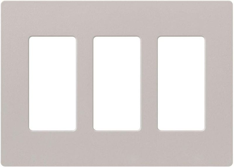 Photo 1 of Claro 3-Gang Decorator/Rocker Wallplate, Gloss, Light Almond (4-Pack)
