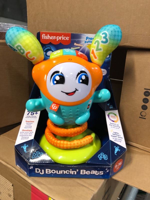 Photo 2 of Fisher-Price Baby & Toddler Learning Toy Dj Bouncin’ Beats With Music Lights & Bouncing Action For Ages 6+ Months