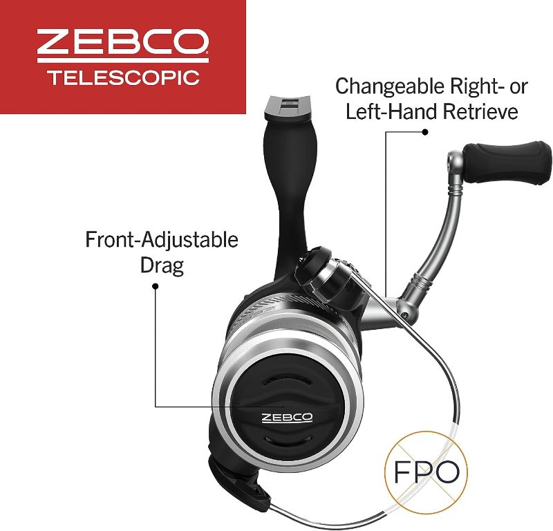 Photo 1 of  Zebco 33 Spinning Reel and Telescopic Fishing Rod Combo
