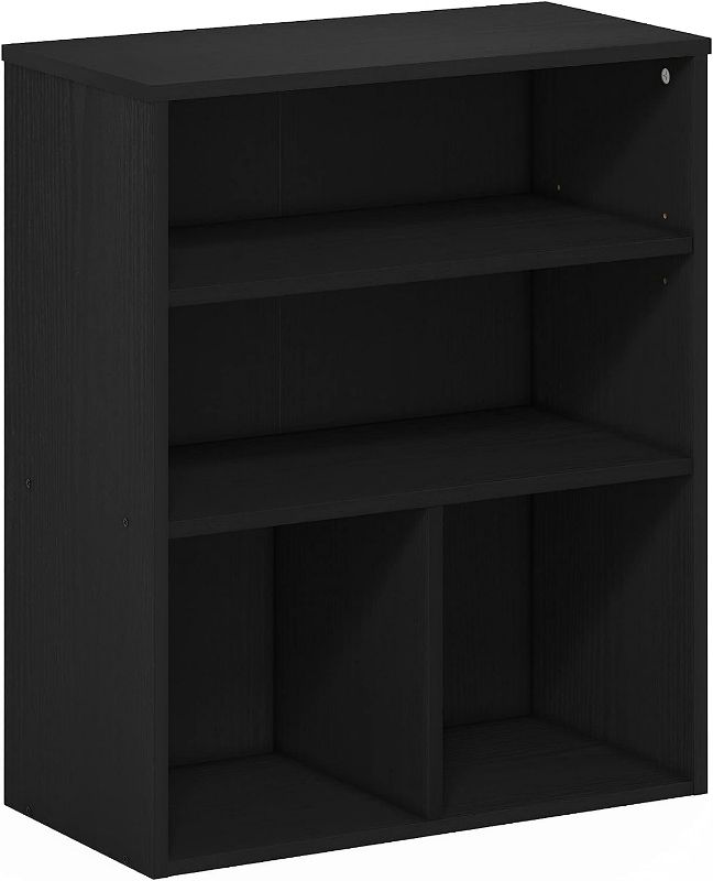 Photo 1 of ***READ NOTES***Furinno Pasir 3-Tier Open Shelf Bookcase 3-Tier Shelf *BLACK*