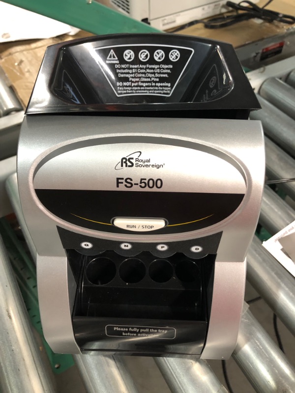 Photo 4 of Royal Sovereign, RSIFS500, FS-500 One-Row Coin Sorter, 1 Each, Gray