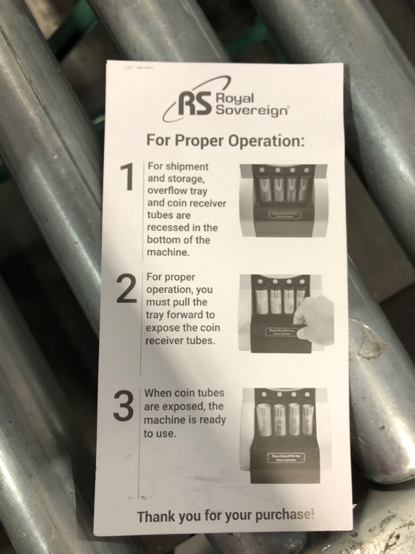 Photo 2 of Royal Sovereign, RSIFS500, FS-500 One-Row Coin Sorter, 1 Each, Gray