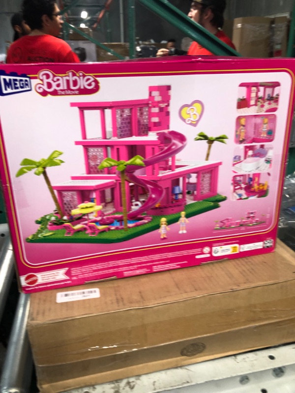 Photo 2 of MEGA Barbie The Movie Building Toys for Adults, DreamHouse Replica with 1795 Pieces, Barbie and Ken Micro-Dolls and Accessories,