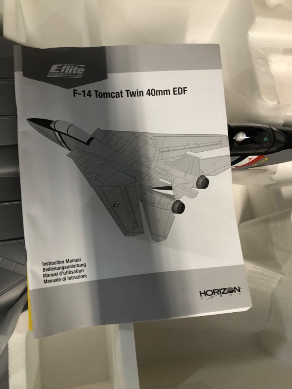 Photo 4 of **FOR PARTS ONLY**  E-flite RC Airplane F-14 Tomcat Twin 40mm EDF BNF Basic Transmitter Battery and Charger Not Included EFL01450