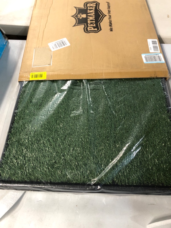 Photo 2 of Artificial Grass Puppy Pee Pad for Dogs and Small Pets - 20x25 Reusable 3-Layer Training Potty Pad with Tray