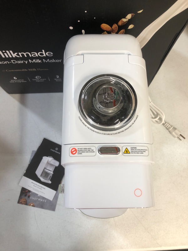 Photo 1 of **FOR PARTS**TOP UNIT LEAKS**ChefWave Milkmade Dairy Alternative Vegan Nut Milk Maker Machine WHITE 19.9 x 15.9 x 16.1 inches 