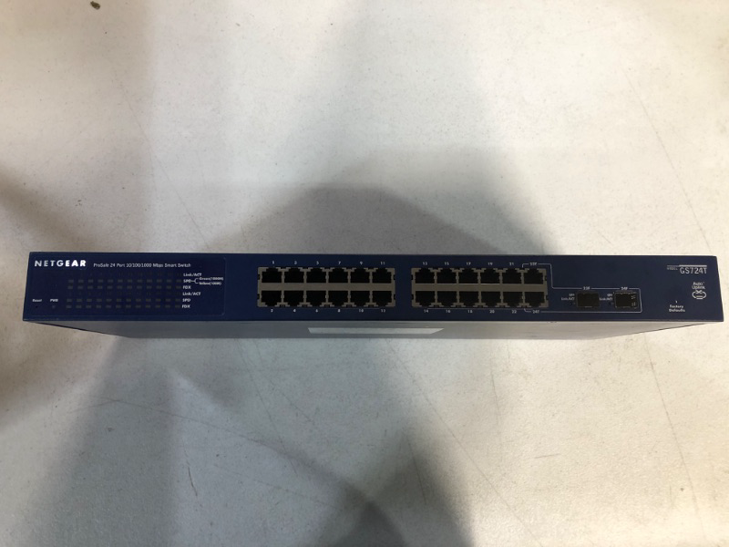 Photo 3 of ***HEAVILY USED** NETGEAR 26-Port Managed PoE Gigabit Switch (GS724TPP) - Ethernet Smart Switch 8 x 17.3 x 1.7 inches