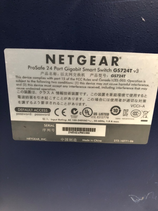 Photo 4 of ***HEAVILY USED** NETGEAR 26-Port Managed PoE Gigabit Switch (GS724TPP) - Ethernet Smart Switch 8 x 17.3 x 1.7 inches