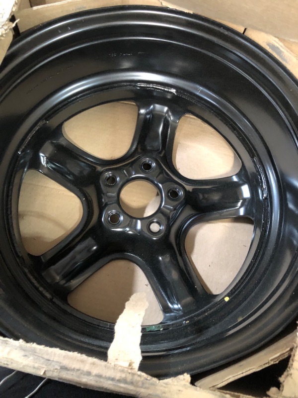 Photo 2 of Dorman 939-101 17 x 7 In. Steel Wheel Compatible with Select Chevrolet / Pontiac / Saturn Models, Black Painted Finish 17 inches X 7 inches 5 holes X4.33 inches pitch circle diameter X40 millimeters item offset X5.6 inches wheel backspacing