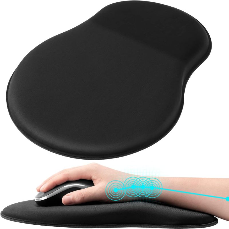 Photo 1 of Ergonomic Mouse Pad with Wrist Support, Relief Carpal Tunnel Pain Mousepad, Full Memory Foam with Non-Slip PU Gel Base, Comfortable Wrist Pad Mouse Pad for Desktop Office Home(Green-Blue)