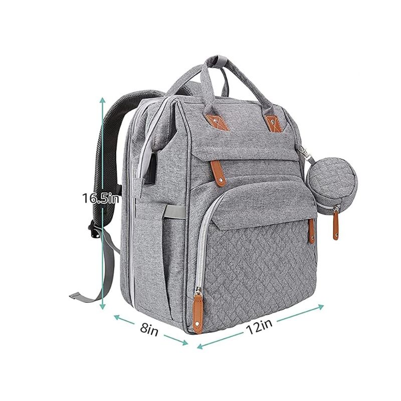 Photo 1 of DERSTUEWE Diaper Bag Backpack?Baby Diaper Bags, Baby Shower Gifts, Multifunctional diaper backpack Large Capacity, (Heather Grey)