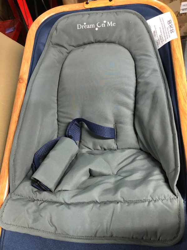 Photo 3 of Dream on Me Rock with me 2-in-1 RockePortable Infant Rocker with Removable Toys Bar & Hanging Toys in Blue