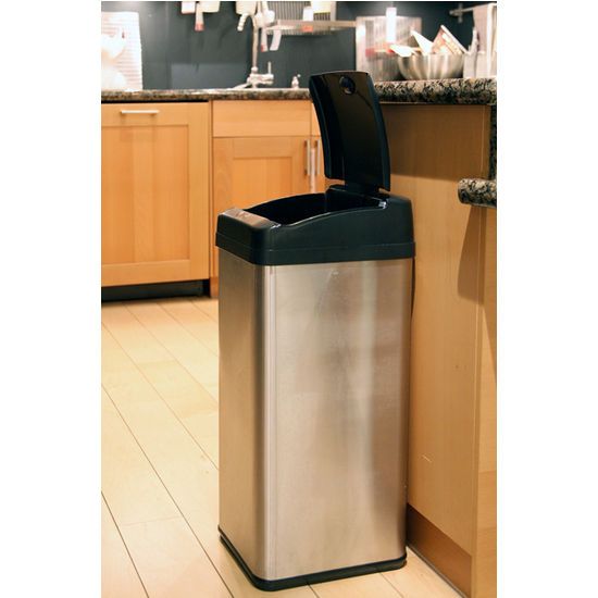 Photo 1 of **SEE NOTES**
iTouchless 13 Gallon Extra-Wide Stainless Steel Automatic Sensor Touchless Trash Can - Rose gold