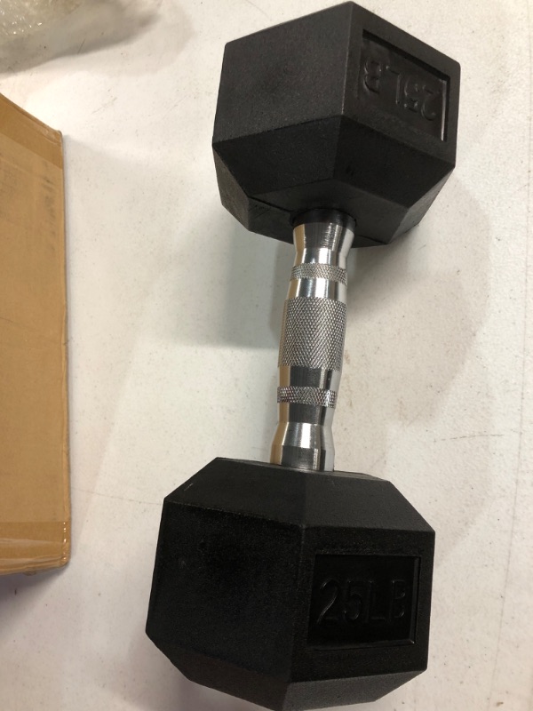 Photo 2 of Amazon Basics Rubber Encased Hex Dumbbell 