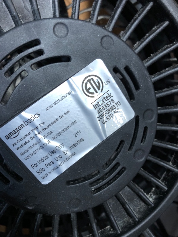 Photo 3 of Amazon Basics 3 Speed Small Room Air Circulator Fan, 