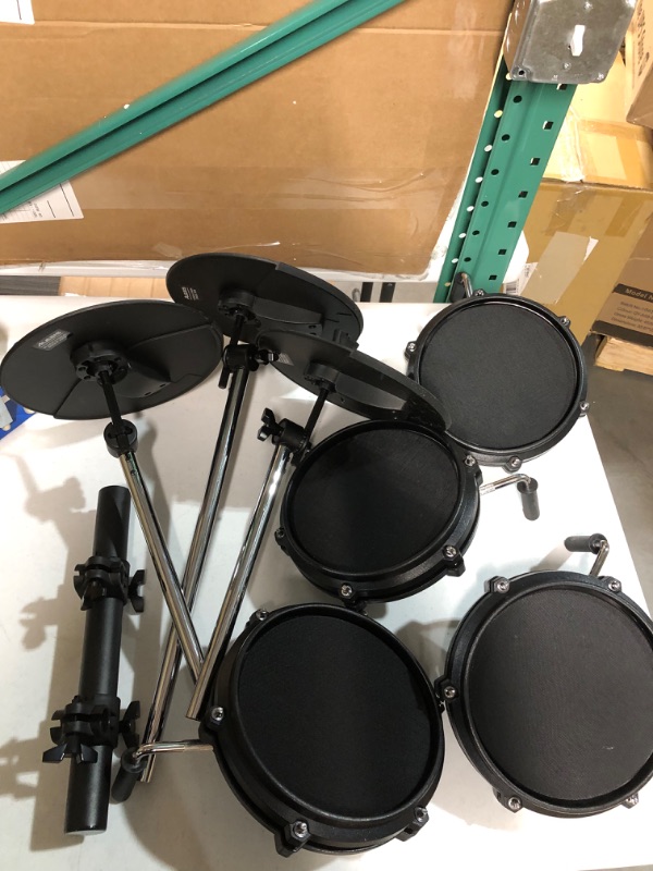 Photo 3 of -USED/MISSING PIECES(SEE NOTES)Alesis Drums Turbo Mesh Kit – Electric Drum Set With 100+ Sounds, Mesh Drum Pads, Drum Sticks, Connection Cables and 60 Melodics Lessons Drums Only