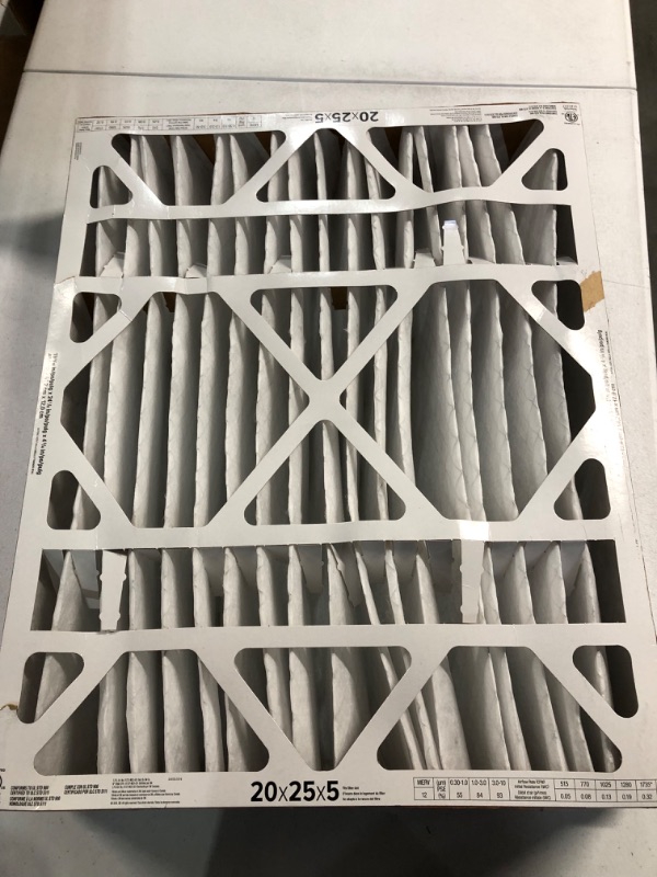 Photo 3 of -USED-Filtrete 20x25x5, AC Furnace Air Filter, MPR 1550 DP, Healthy Living Ultra Allergen Deep Pleat, 1-Pack (actual dimensions 19.56x24.19x4.69)