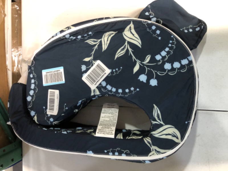 Photo 3 of -USED-My Brest Friend Original Nursing Pillow for Breastfeeding, Nursing and Posture Support with Pocket and Removable Slipcover, Navy Bluebells