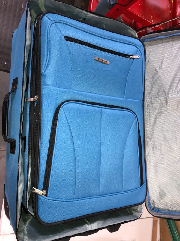 Photo 3 of -USED-Rockland Journey Softside Upright Luggage Set, Blue, 4-Piece (14/19/24/28) 4-Piece Set, Blue