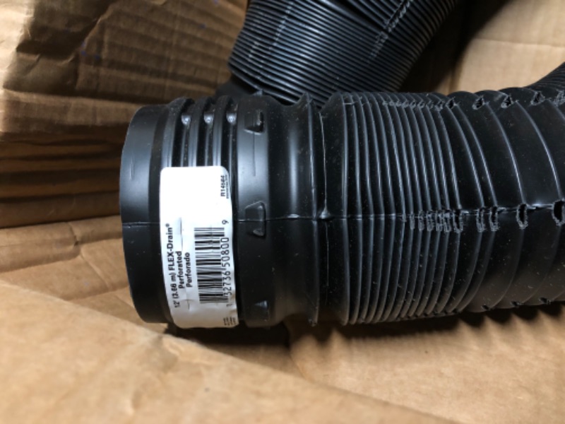 Photo 1 of -DAMAGED(SEE NOTES)-Flex Drain 51910 12' Perforated FLEX-Drain