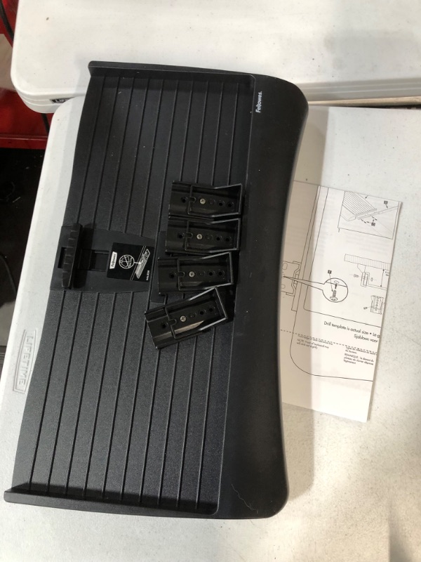 Photo 2 of -USED-Fellowes Office Suites Underdesk Keyboard Drawer, Black/Silver (9140305)