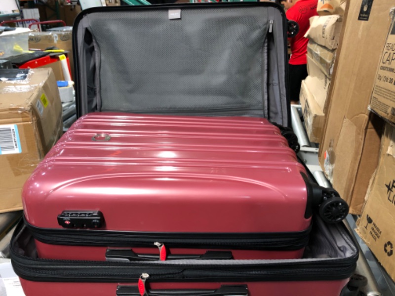 Photo 3 of *STOCK PHOTO REFERENCE ONLY* DELSEY Paris Helium Aero Hardside Expandable Luggage with Spinner Wheels, RED, 2-Piece Set (21/25) 2-Piece Set (21/25)