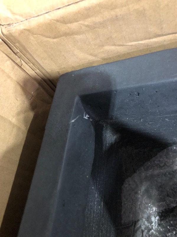 Photo 1 of *STOCK PHOTO REFERENCE ONLY-MINOR CRACK  SEE PHOTO*
Concrete Planters for Outdoor Outdoor Patio Garden, Lightweight Modern Planter Pots Charcoal 