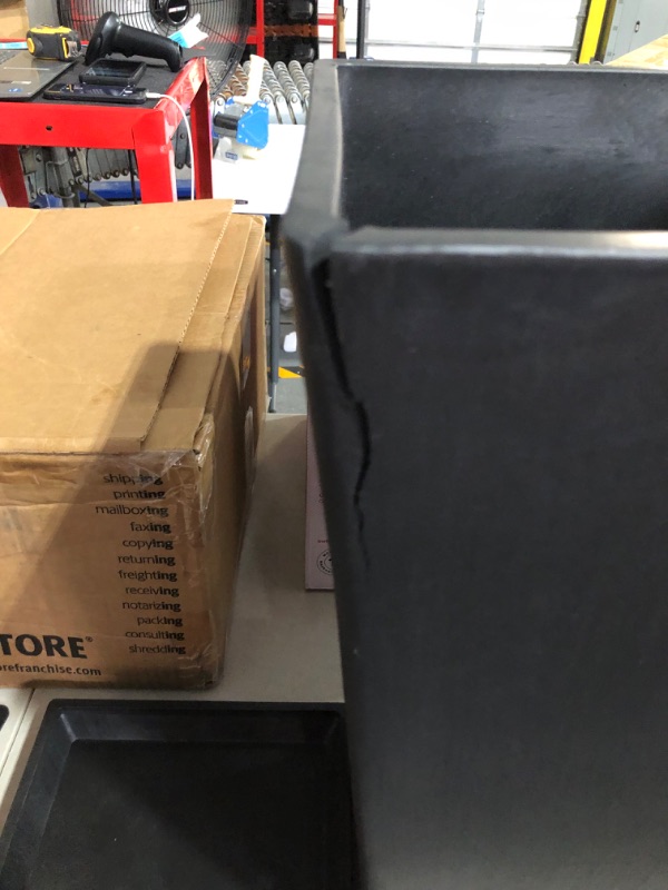 Photo 1 of *MINOR CRACKING ON ONE POT*
Elevens Set of 2 Tall Outdoor Planters 20 Inch, black
